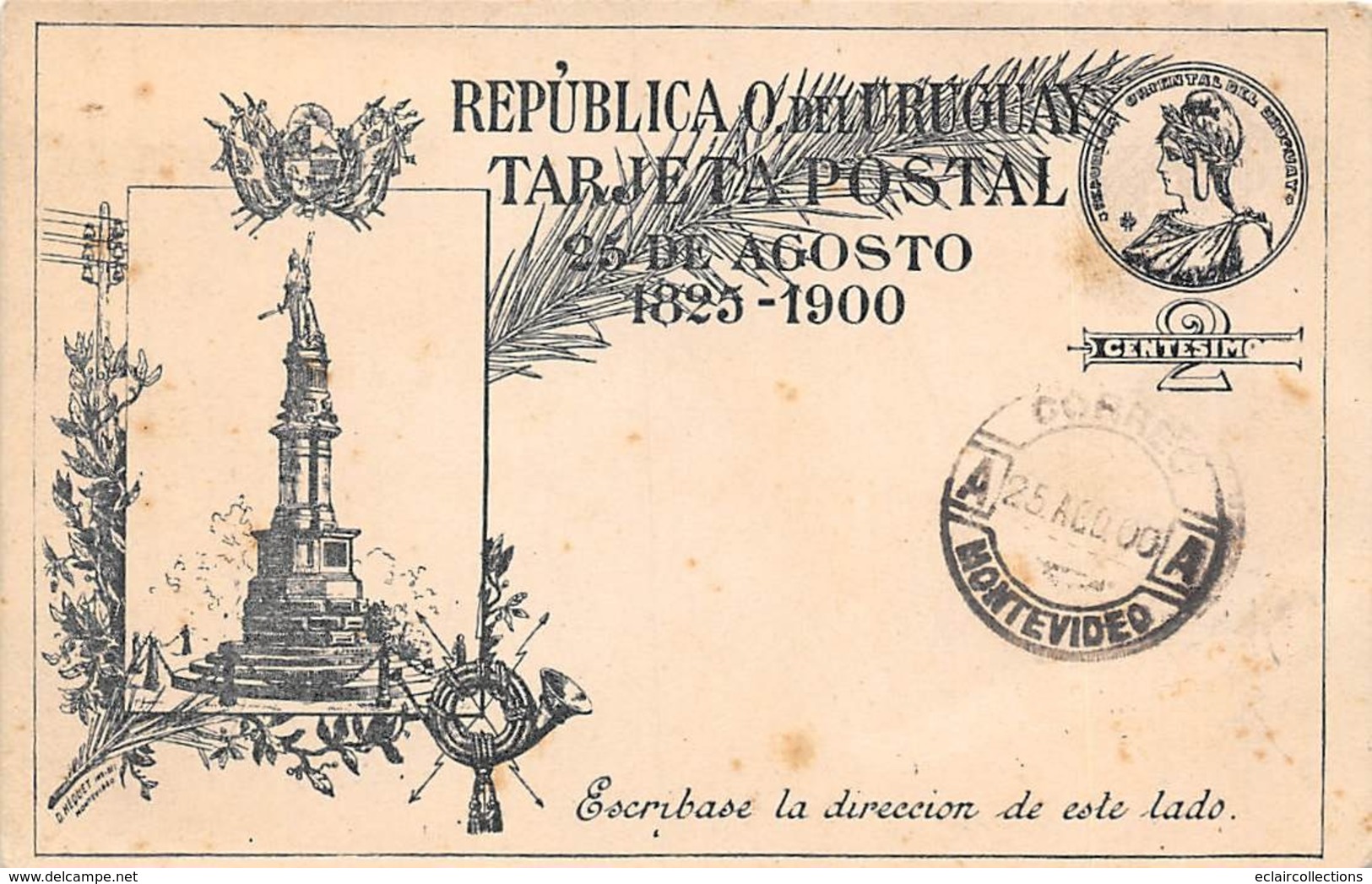 Uruguay .               Carte Dessinée . D Héquet   (voir Scan) - Uruguay