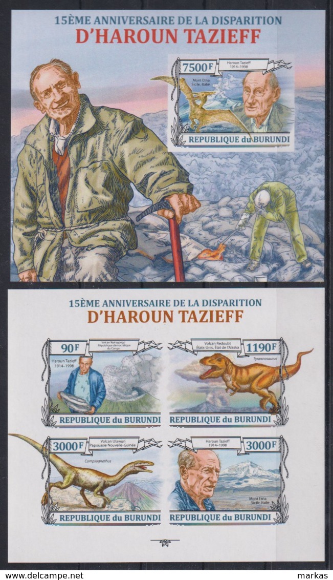 T308. Burundi - MNH - Famous People - Haroun Tazieff - Prehistorics - Imperf - Autres & Non Classés