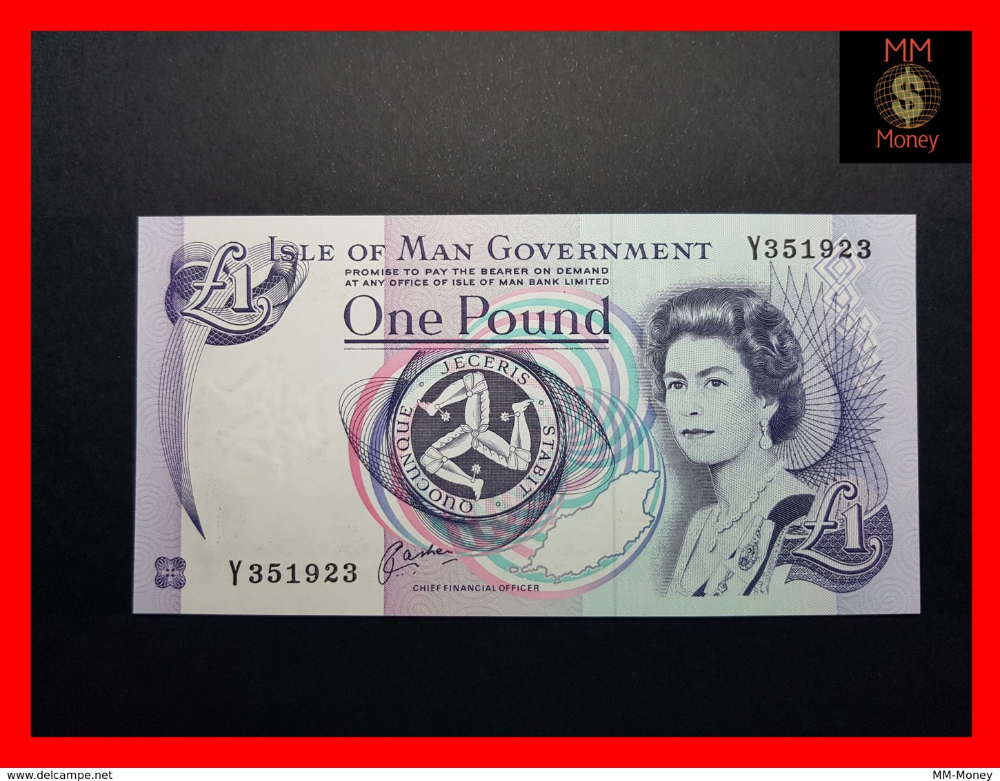 ISLE OF MAN 1 £  1991  P. 40 B   UNC - 1 Pound