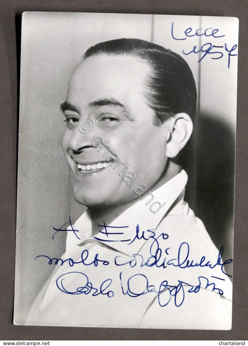 Cinema Teatro - Autografo Dell'attore Carlo Dapporto - 1957 - Altri & Non Classificati