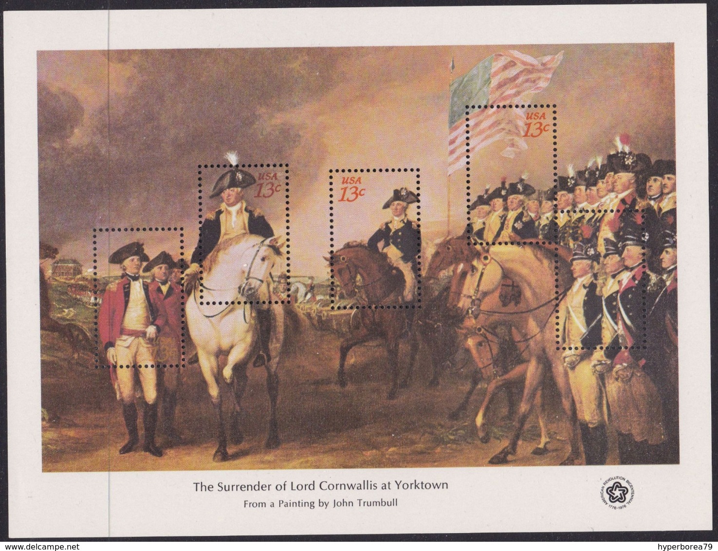 United States USA 1414/18 - The Surrender Of Lord Cornwallis At Yorktown 1976 M/S - MNH - Unabhängigkeit USA