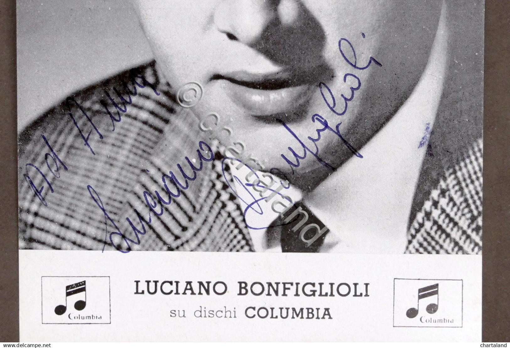 Musica - Autografo Del Cantante Luciano Bonfiglioli - 1960 Ca. - Altri & Non Classificati