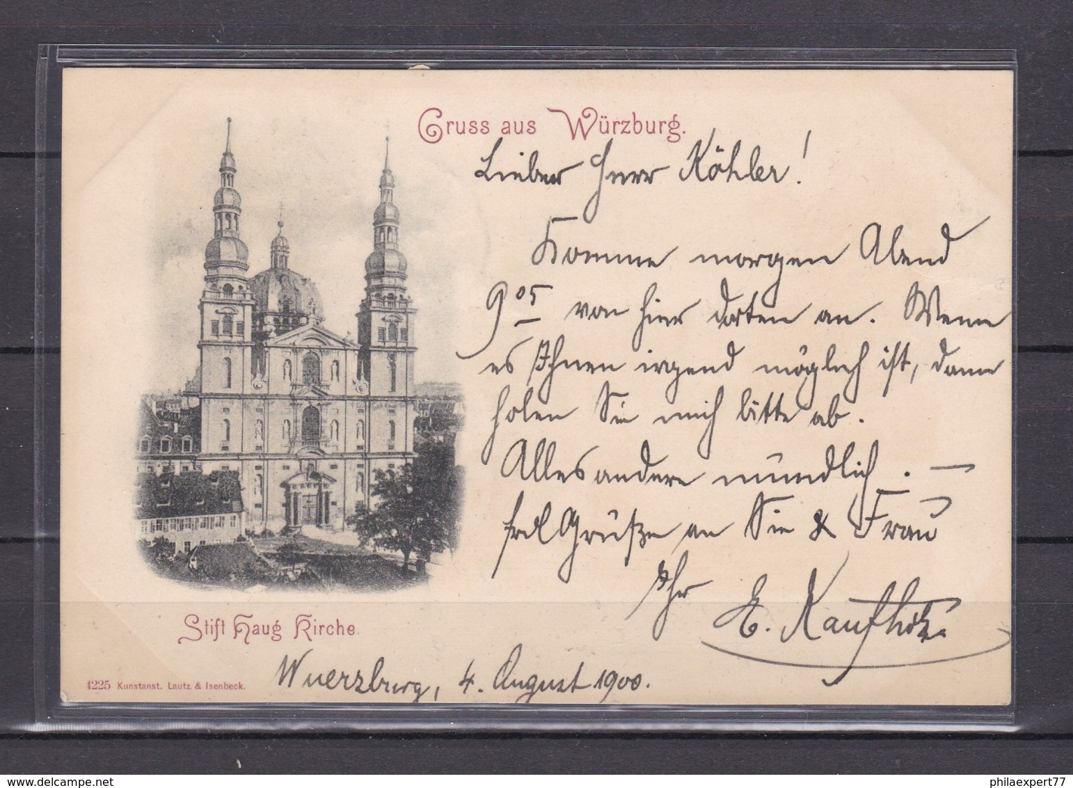 Bayern - 1900 - Postkarte Mit Ankuftstempel Frankiert Mit Dreier - Sonstige & Ohne Zuordnung