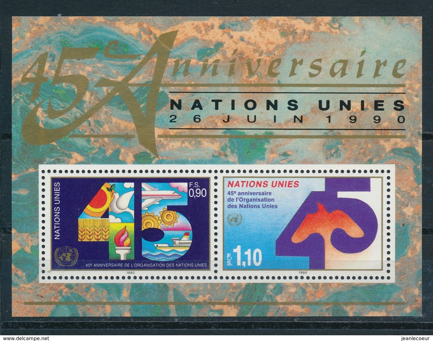 Verenigde Naties/United Nations/Nation Unis Geneve 1990 Mi: Block 6 Yt: Bf 6 (PF/MNH/Neuf Sans Ch/**)(4887) - Hojas Y Bloques