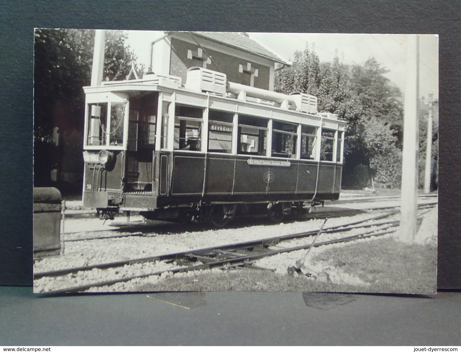 SGTE Tramway à Seyssins En 1945 Motrice N° 58 Cliché De A Rambaud Photo N°3 - Trains