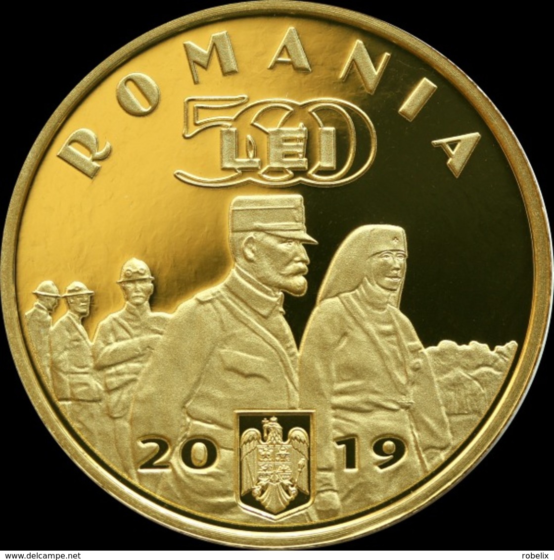 ROMANIA - 2019 -  50 BANI X 5 - COMMEMORATIVE COINS - 100 Years  Great Union - Queen Maria UNC - Roemenië