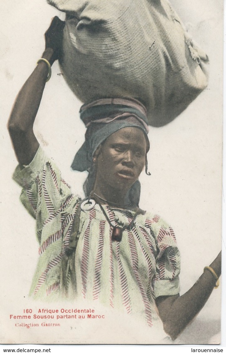 Guinée  :  Femme  Soussou Partant Au Maroc . - Guinée Française