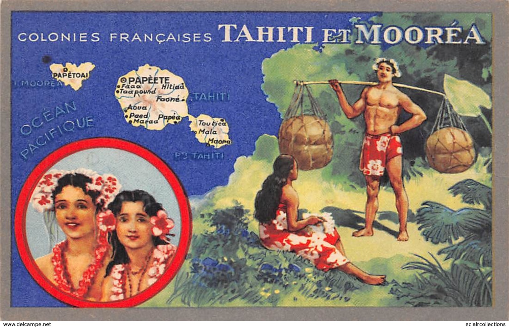 Océanie.  Polynésie Française    . Tahiti Et Moorea .    Imagerie Du Lion Noir     (voir Scan) - Tahiti
