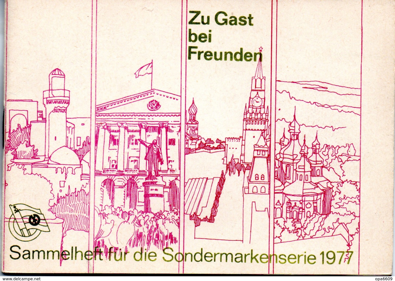 (Kart-ZD)DDR Sammelheft Für Die DSF-Sondermarkenserie 1977 "Zu Gast Bei Freunden" Kompl. Mit 20 Marken - Storia Postale