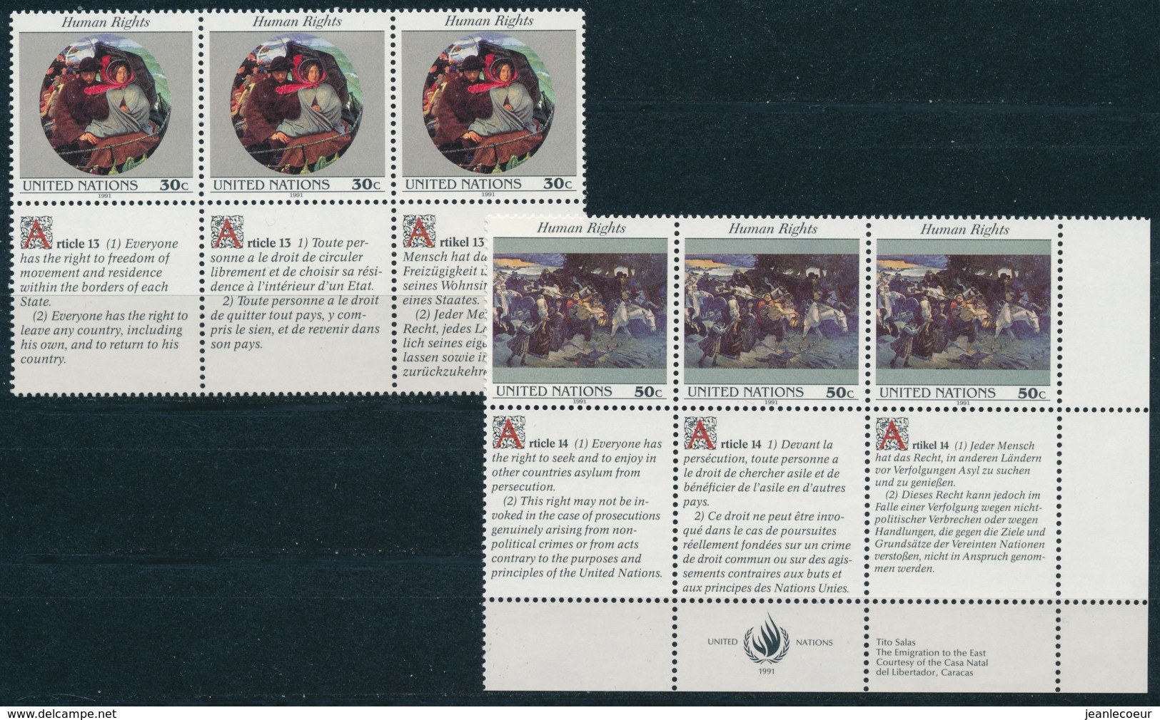 Verenigde Naties/United Nations/Nation Unis New York 1992 3 Str Mi: 623-624 Yt:  (PF/MNH/Neuf Sans Ch/**)(4890) - Ongebruikt