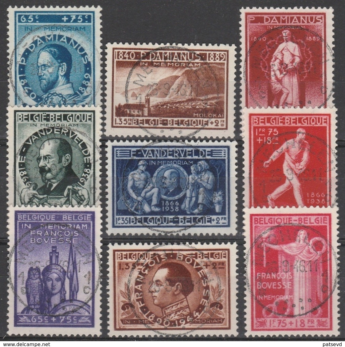 728/736  Pater Damiaan /Serie Bodavan Oblit/gestp Centrale - Used Stamps