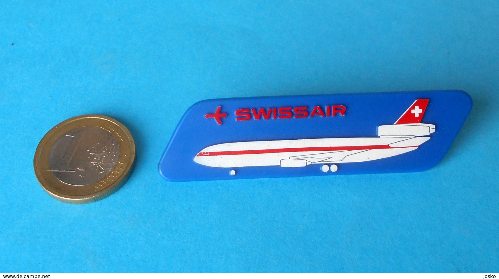 SWISSAIR - Large Stewardess Breast Badge * Switzerland Airlines Swiss Air Company Airline Suisse Schweiz Svizzera - Distintivi Equipaggio