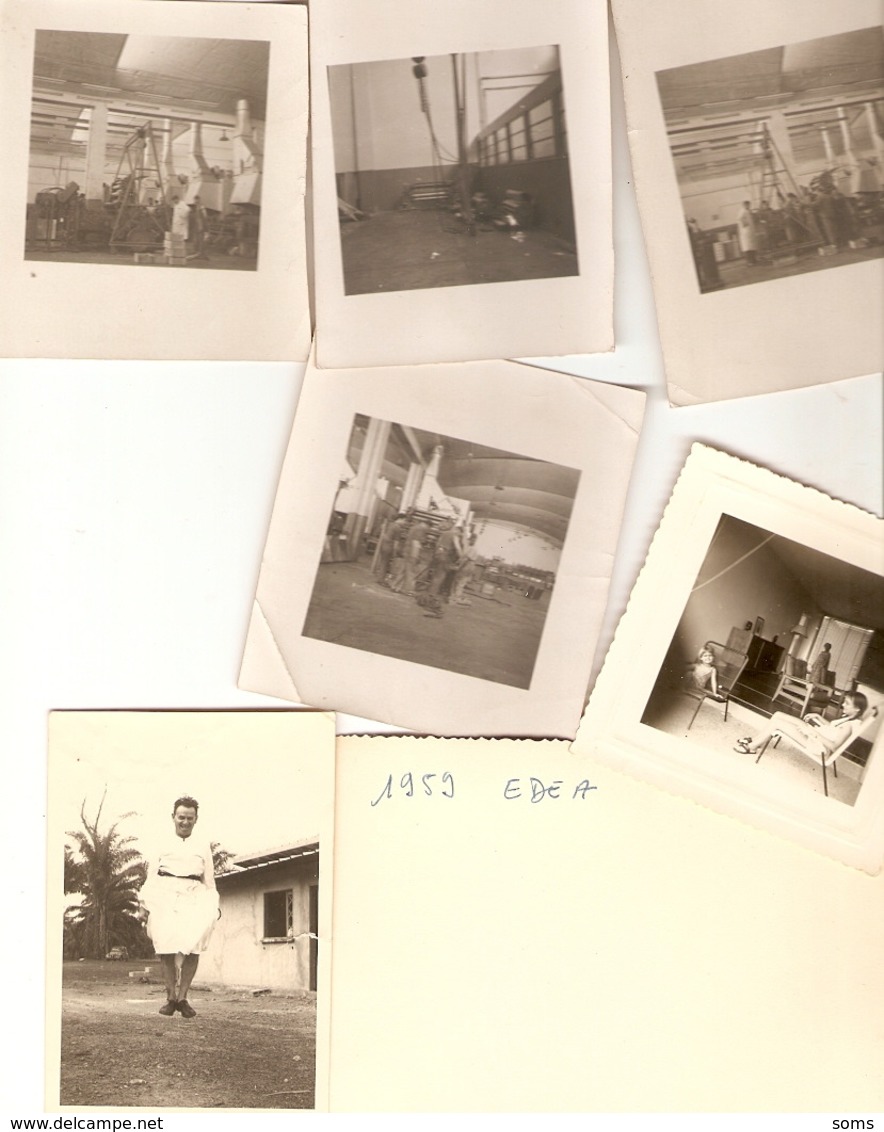 Lot De 49 Photographies Du Cameroun, Edéa, Techninien D'Alucam En 1959-1960, Passeport, Papiers, Usine - Otros & Sin Clasificación