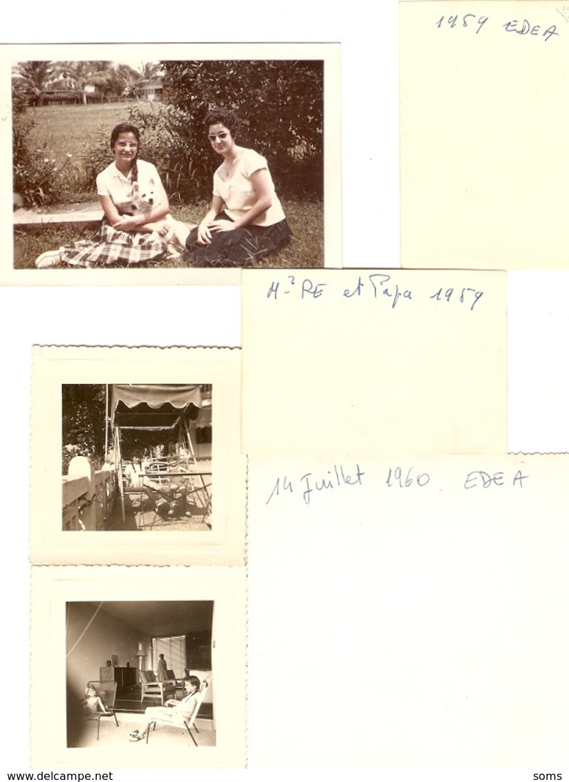 lot de 49 photographies du Cameroun, Edéa, techninien d'Alucam en 1959-1960, passeport, papiers, usine