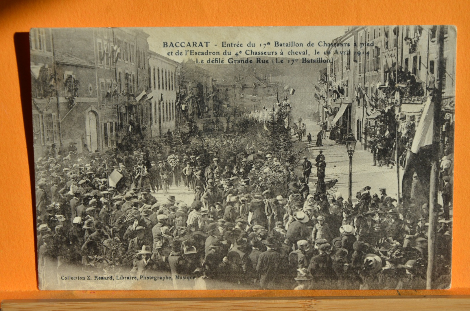 Baccarat - Entrée Du 17è Bataillon De Chasseurs à Pied Et De L'escadron Du 4è Chasseurs à Cheval , Le 16 Avril 1914  - 2 - Baccarat