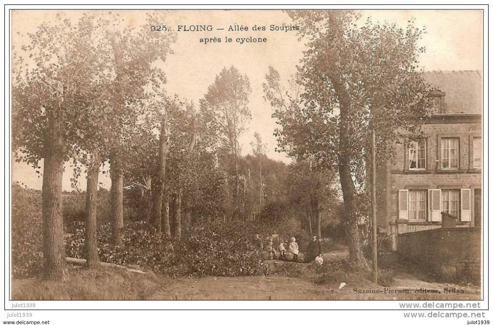 FLOING ..-- 08 .  Allée Des Soupirs Après Le Cyclone . Voir Texte !! .  Voir Verso . - Sedan