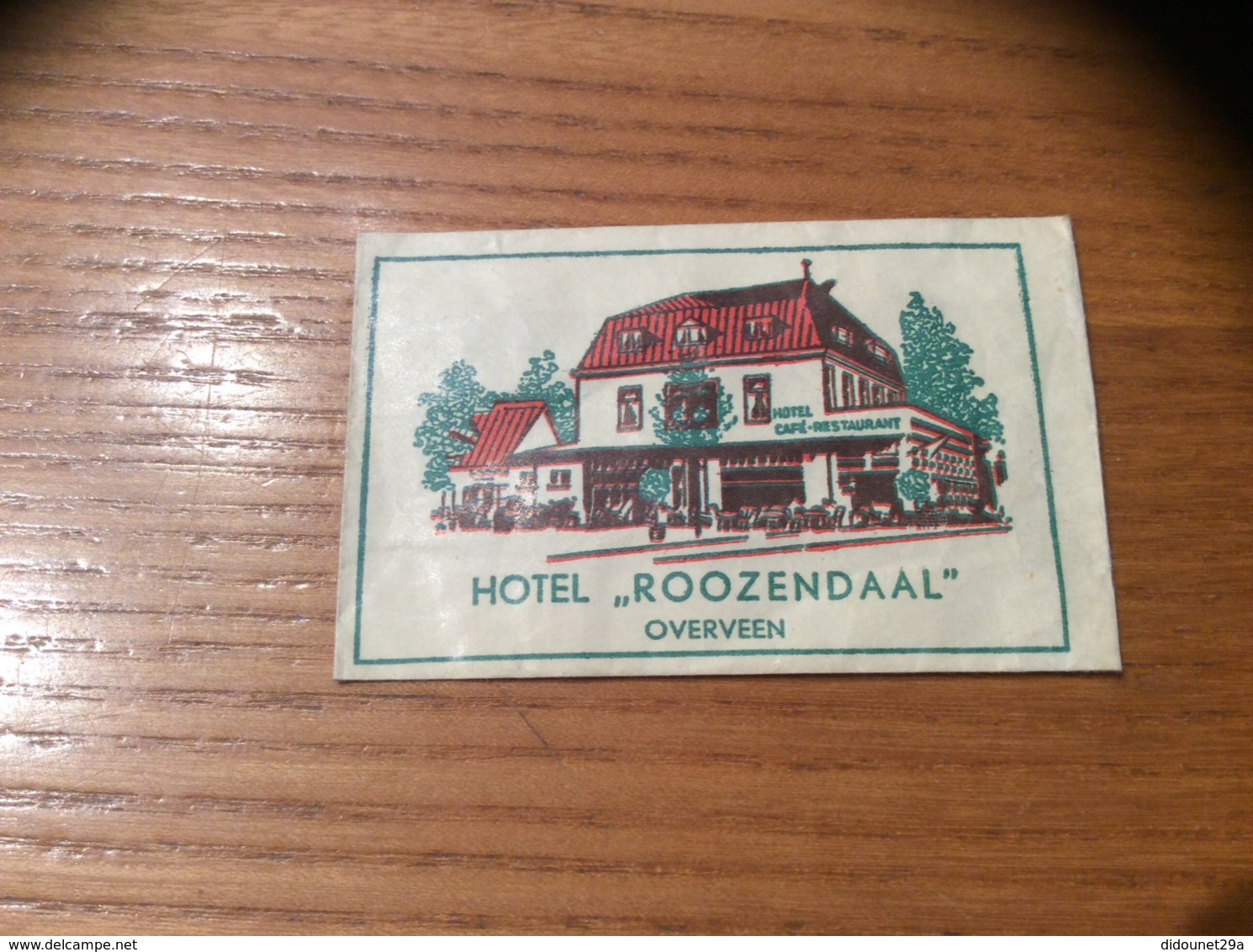 Ancien Sachet De Sucre Pays-Bas "HOTEL ROOZENDAAL - OVERVEEN " - Sugars