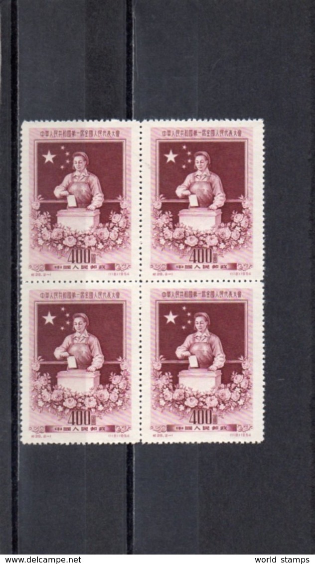 CHINE 1954 SANS GOMME - Unused Stamps