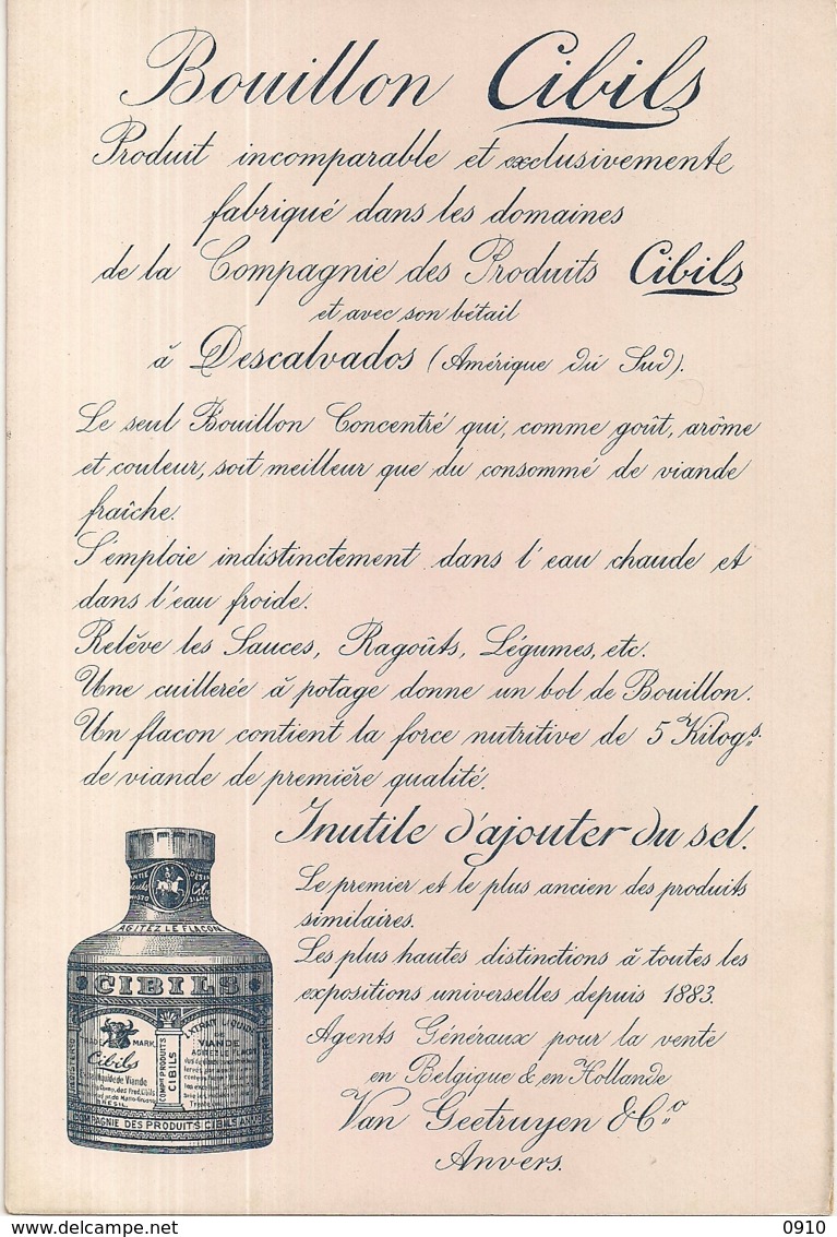 BOUILLON CIBILS-MENU KAART-KOK - Menükarten