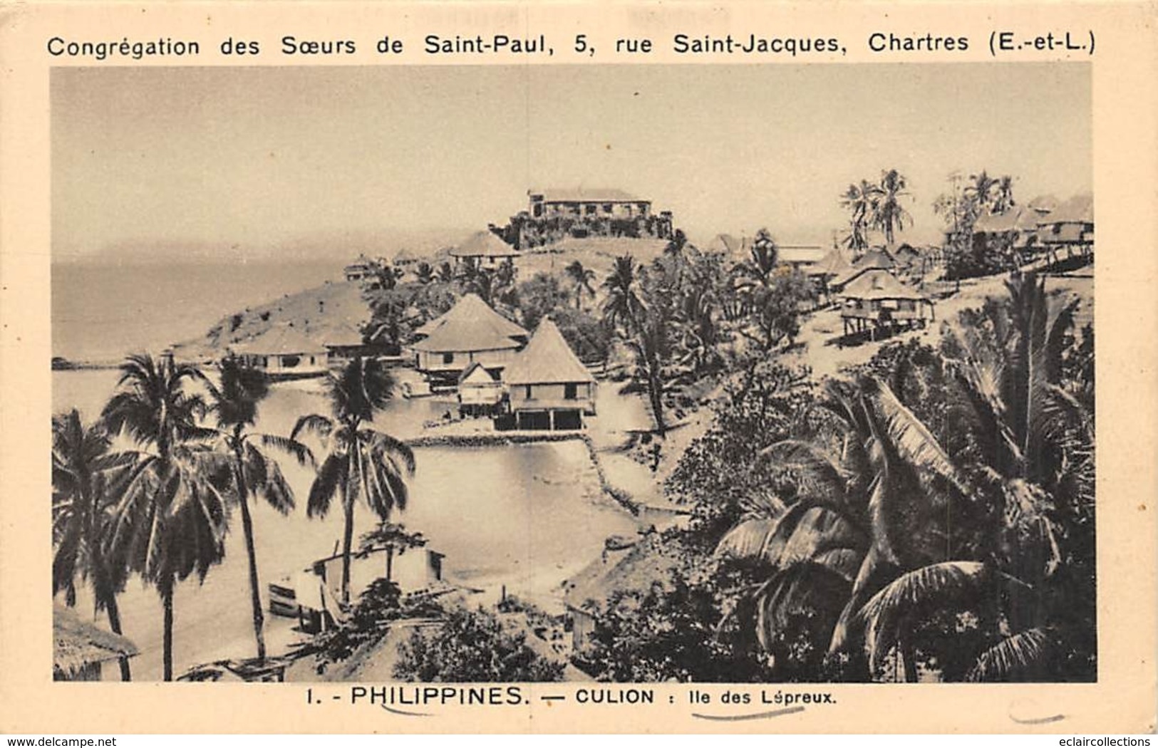 Asie  Iles Philippines      Culion    Ile Des Lépreux .Congrégation Soeurs De Chartres     (voir Scan) - Philippines