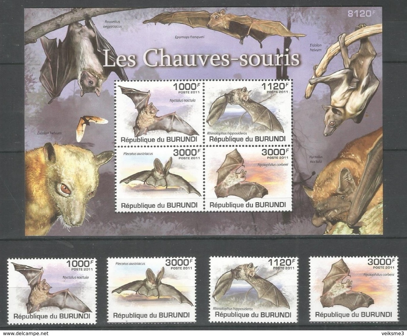 BURUNDI - MNH - Animals - Bats - Murciélagos