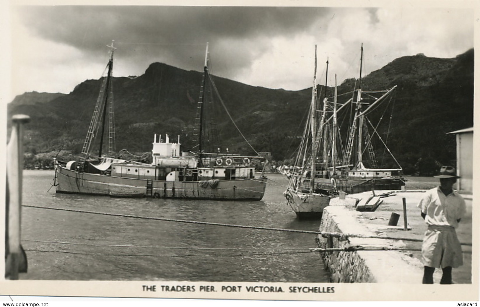 Real Photo The Traders Pier Port Victoria Seychelles - Seychelles