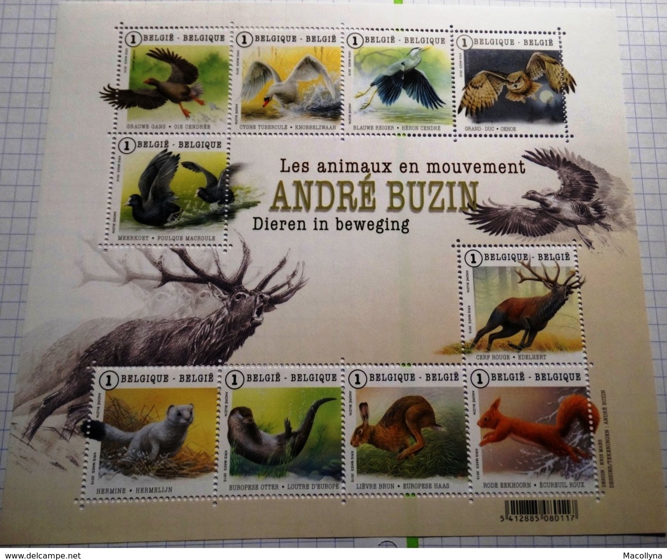 Blok 225** Dieren In Beweging - André Buzin 4497/4506** Animaux En Movement / A.BUZIN - Unused Stamps