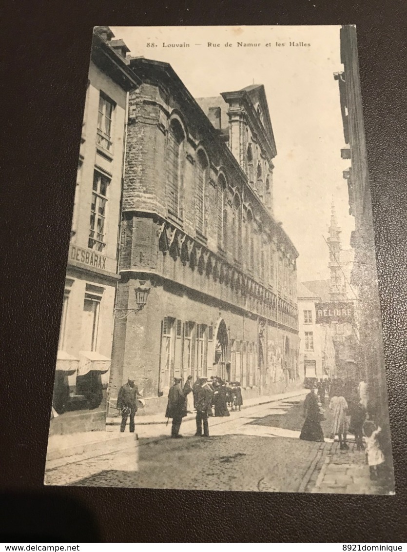 Leuven - Louvain -  Rue De Namur Et Les Halles - Gebruikt Als Feldpost-karte 1914-1918 - Leuven