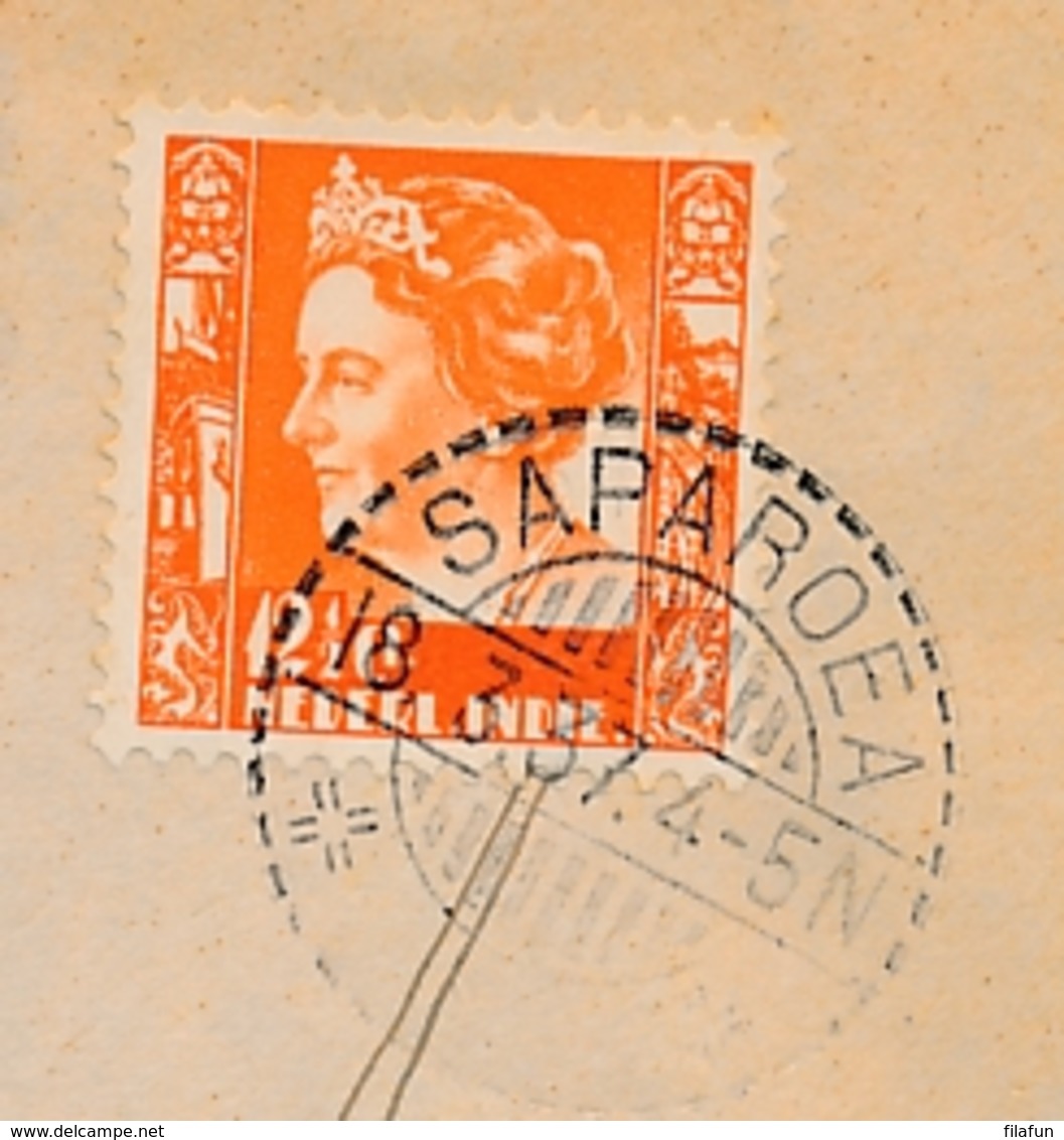 Nederlands Indië - 1937 - 12,5 Cent Wilhelmina Op Cover Van LB SAPAROEA Naar Leger Des Heils Te Bandoeng - Nederlands-Indië