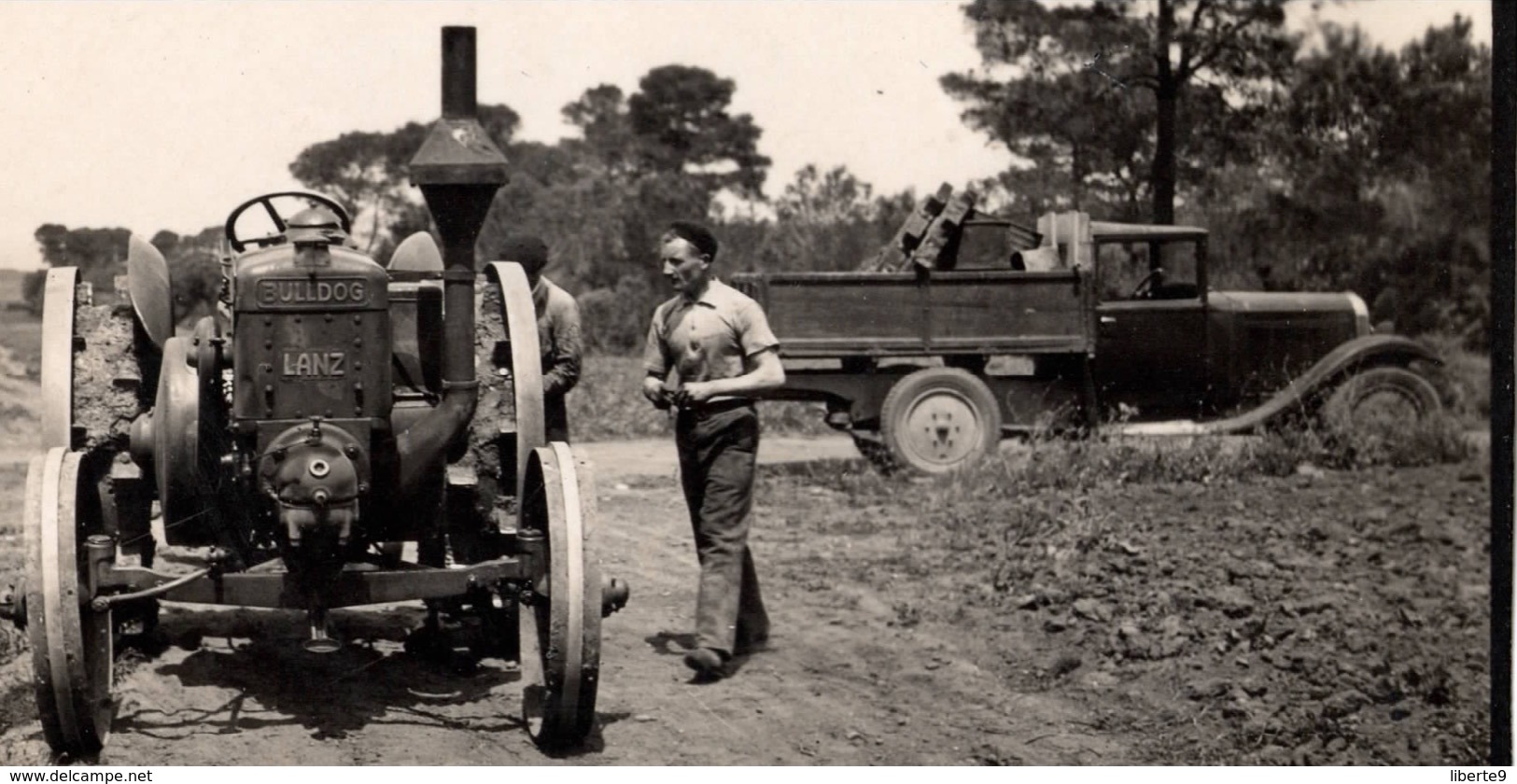 Algerie 1932 Tracteur BOULLDOG LANZ Photo 8x11cm Ouvrier Agricole Camion - Automobiles