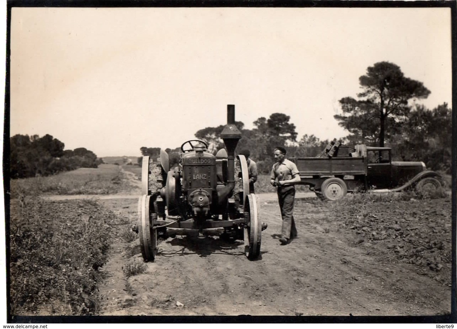 Algerie 1932 Tracteur BOULLDOG LANZ Photo 8x11cm Ouvrier Agricole Camion - Automobiles