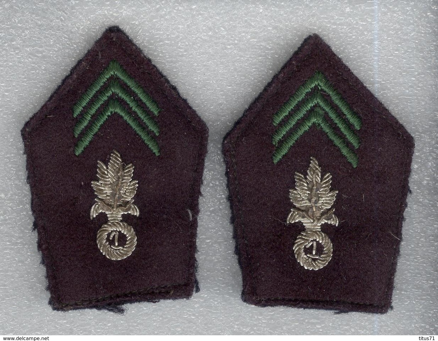 Insignes De Col Armée Française - 1er Régiment De Cavallerie Etrangère - Légion étrangère - Equipaggiamento