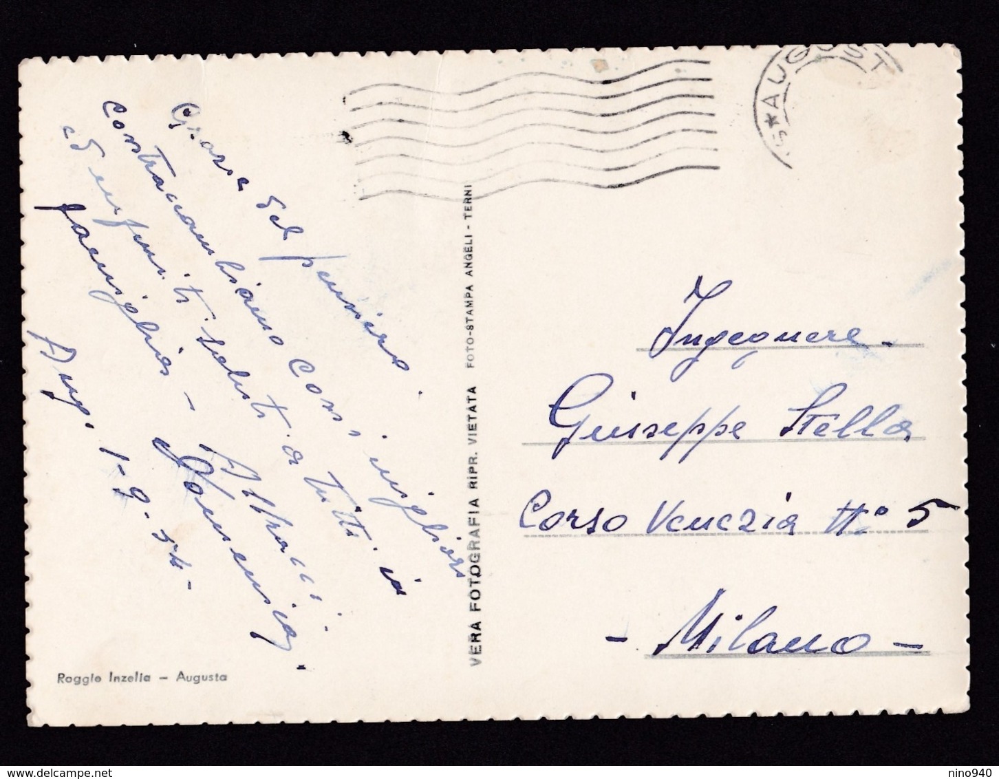 AUGUSTA (SR) - Poste E Telegrafi - F/G - V: 1954 - S/B - Other & Unclassified