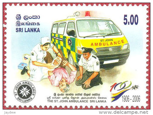 Sri Lanka Stamps 2006, St. John Ambulance, Medical, Nurse, MNH - Sri Lanka (Ceylon) (1948-...)