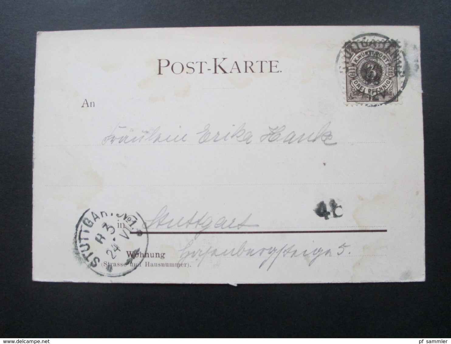 Altdeutschland Württemberg 1899 Postkarte Zum 25 Jährigen Jubiläum Des Lehrinnen Seminars Stuttgart / Studentika - Briefe U. Dokumente