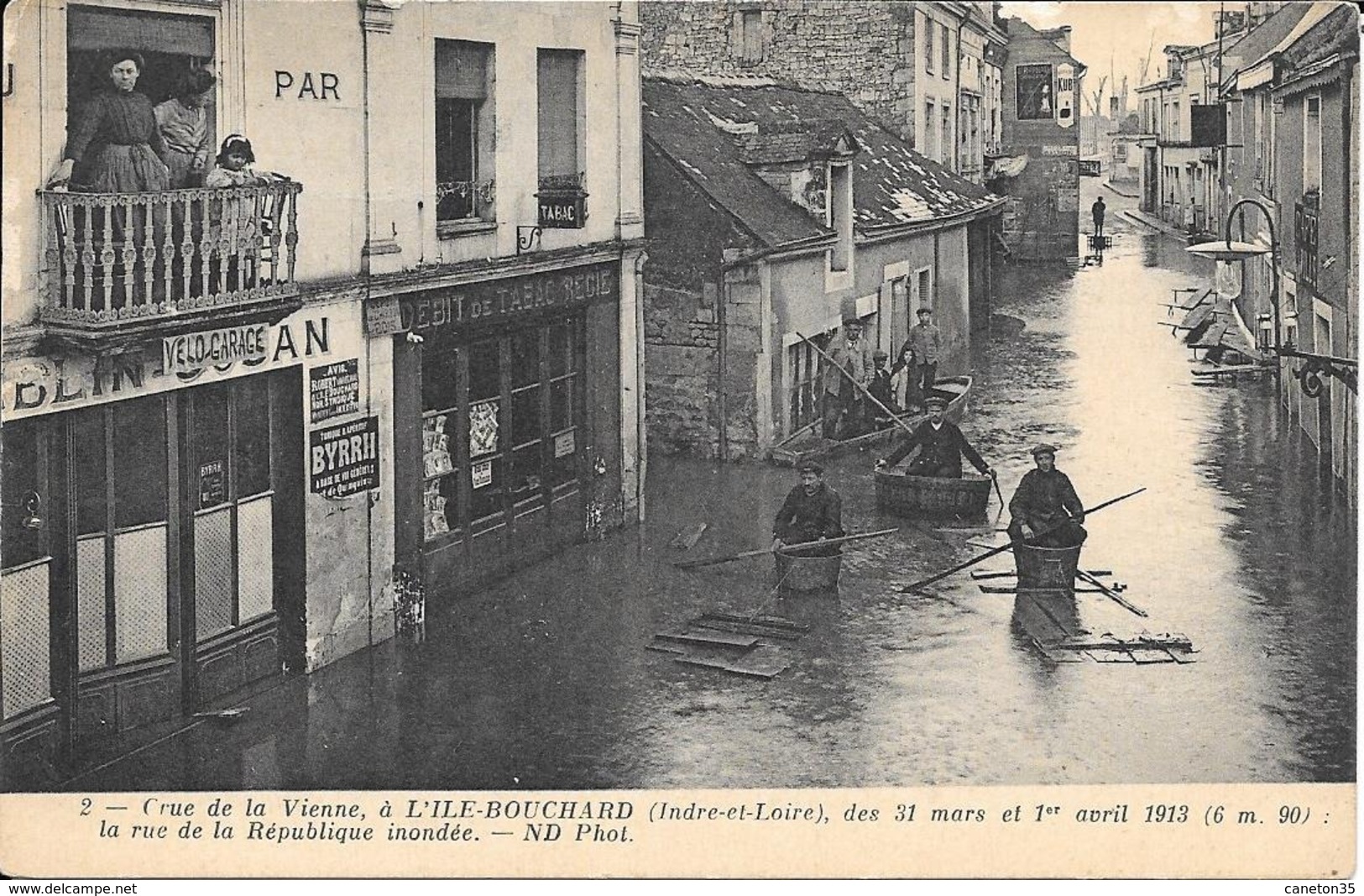 Ile Bouchard - Rue De La Republique Inondee - L'Île-Bouchard