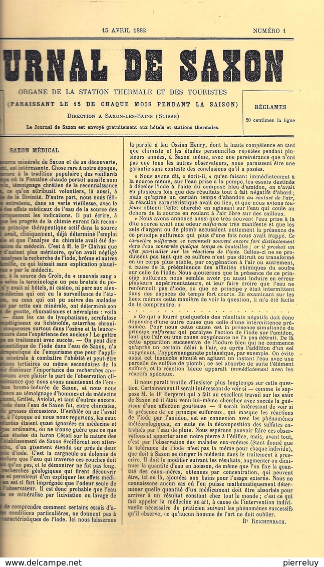 Saxon - Journal De Saxon 1882 - 1884 - Saxon