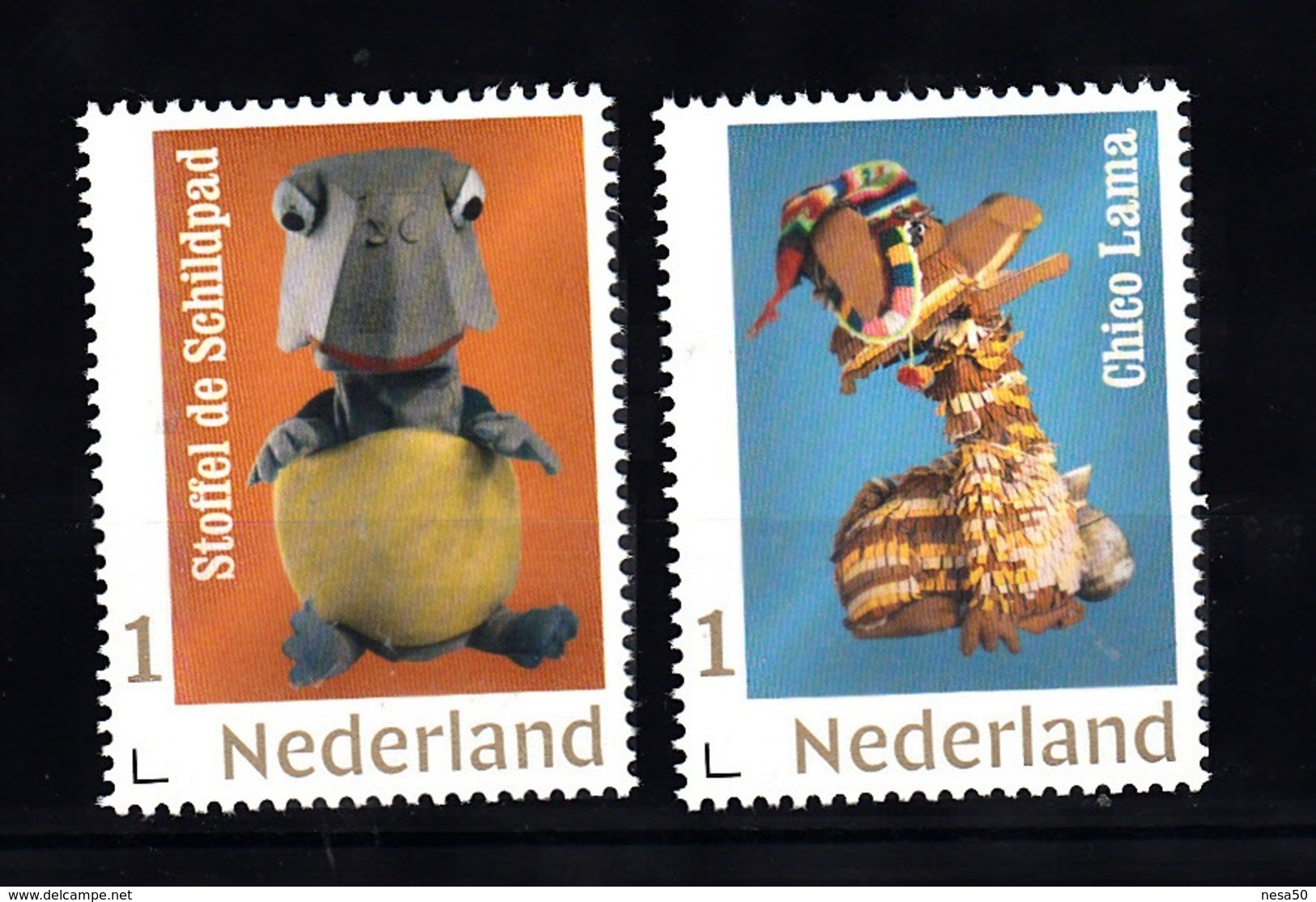 Nederland 2019 Nvph Nr ??. Mi Nr ?? :'Fabeltjeskrant Met Stoffel De Schildpad + Chico Lama, Turtle + Lama - Unused Stamps