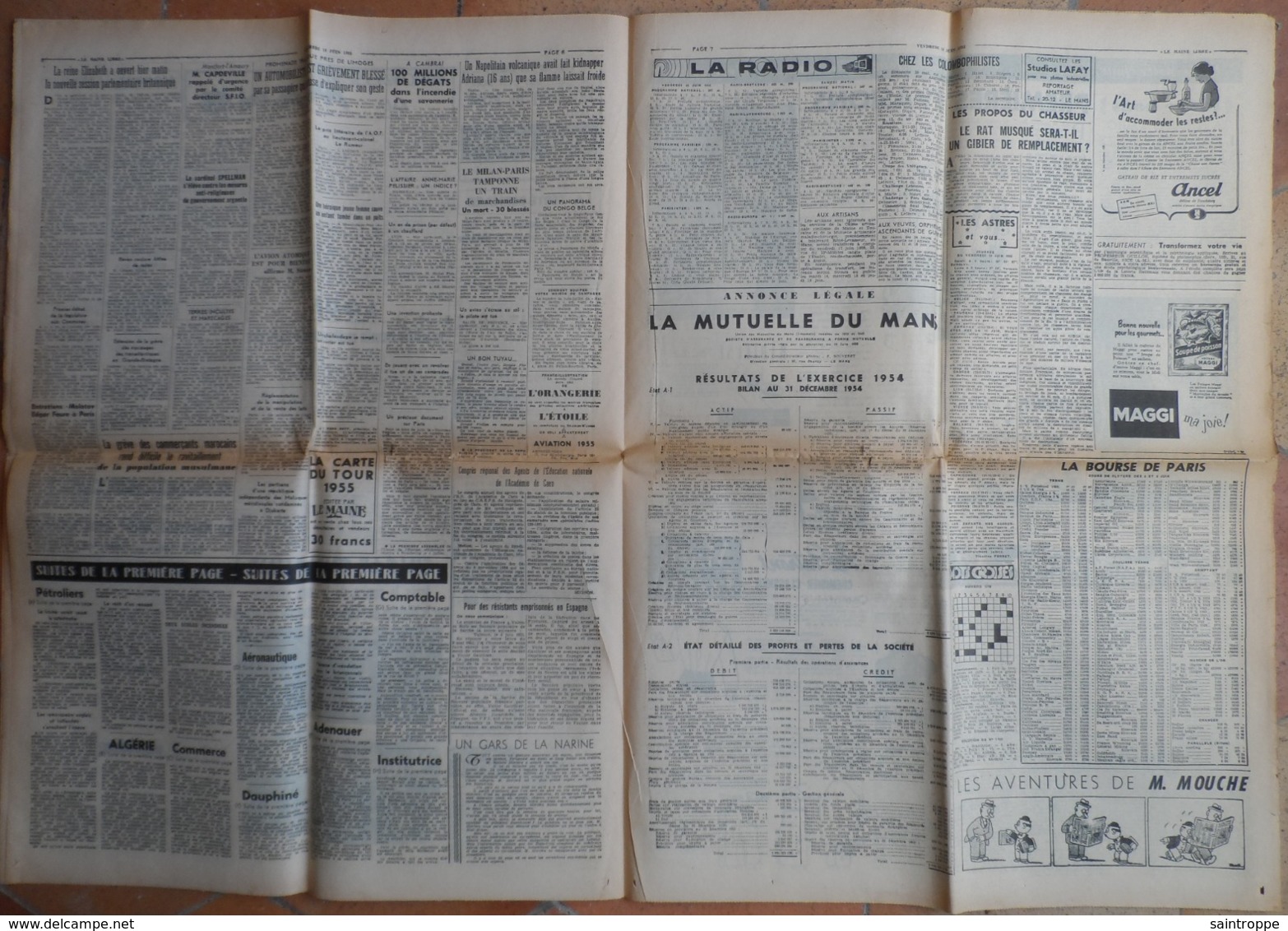 24 H Du Mans 1955.Moss,300KM/H Sur La Ligne Droite.L'Arnott 45 Rate Le Virage.21° Salon Du Bourget. - 1950 à Nos Jours