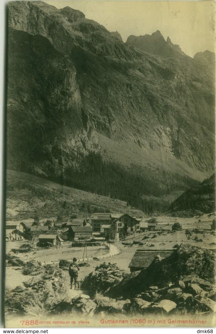 SWITZERLAND - GUTTANNEN MIT GELMENHORNER - EDIT. PHOTOGLOB - 1900s (5616) - Guttannen