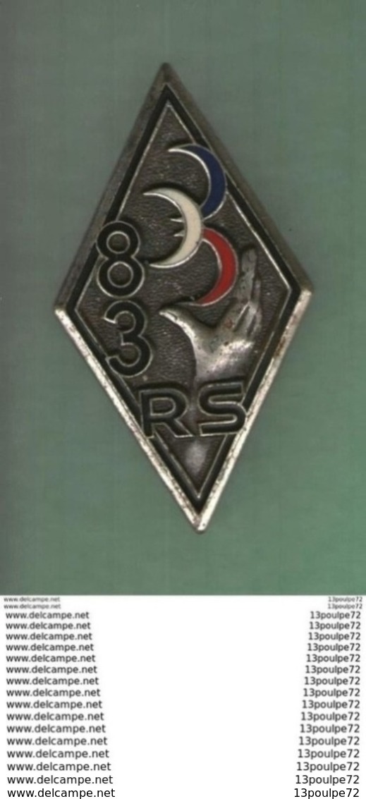 INSIGNE :  83 ° REGIMENT DE SOUTIENS  / 3 ° D.I --- DRAGO PARIS G. 2273 --- - Landmacht