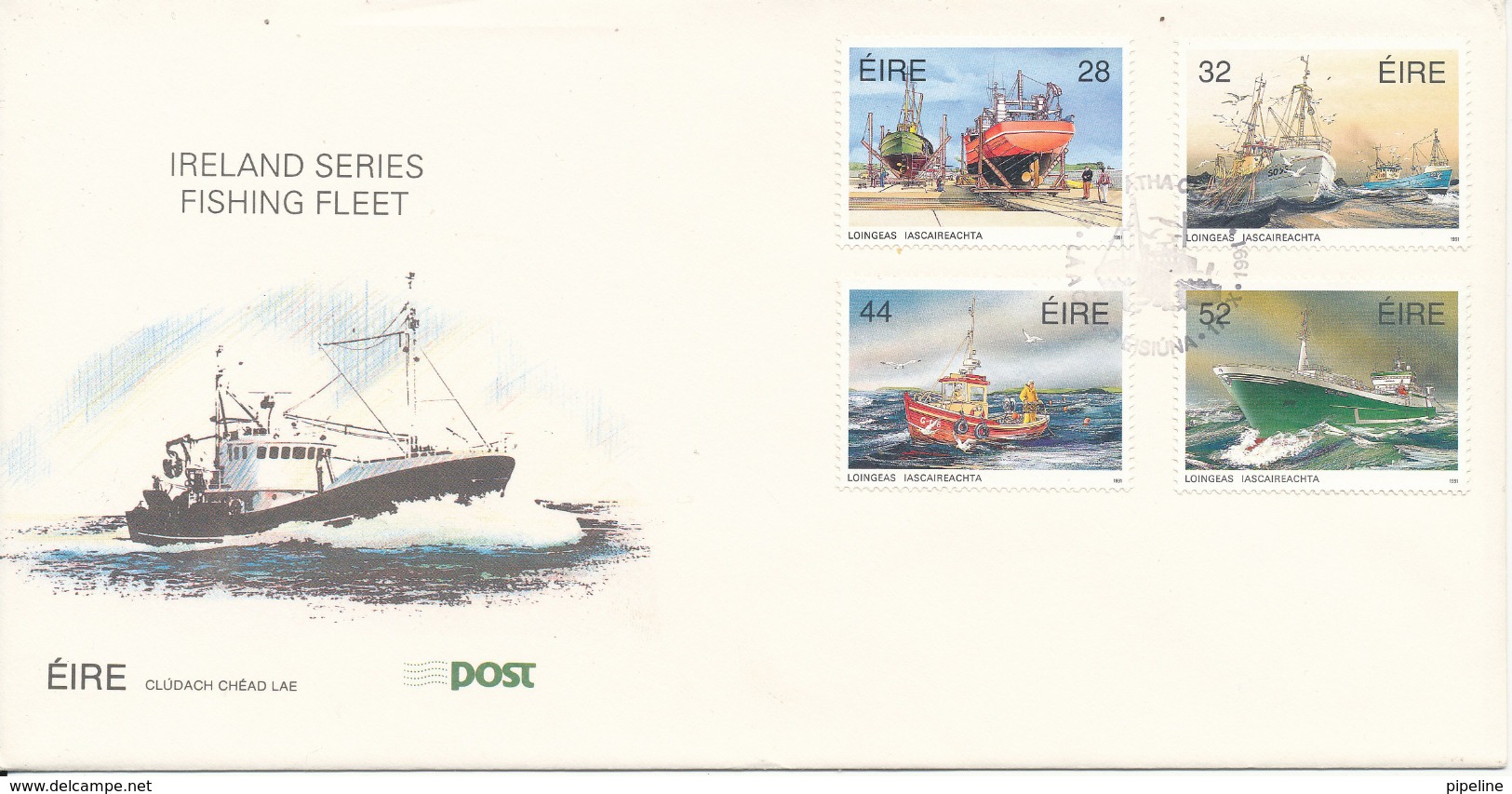 Ireland FDC 17-10-1991 Fishing Fleet Complete Set Of 4 With Cachet - FDC