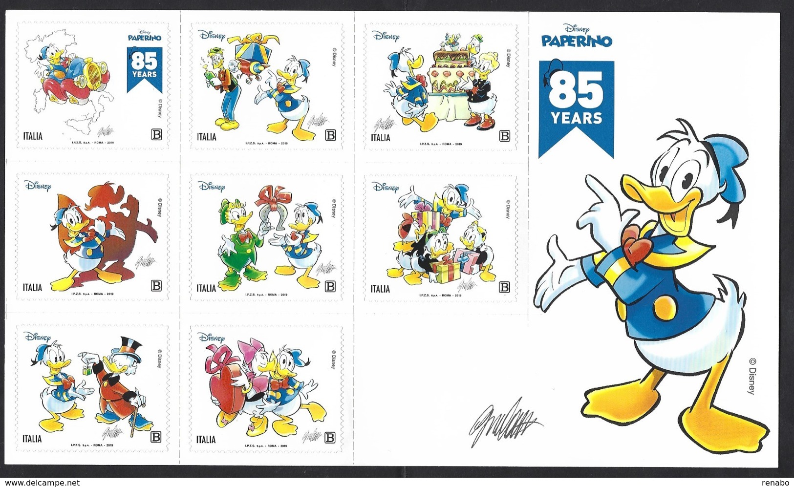 Italia, Italy, Italien, Italie 2019; 85° Donald Duck And His Friends, Paperino, Fumetti Disney In Italia: Foglietto. - Disney