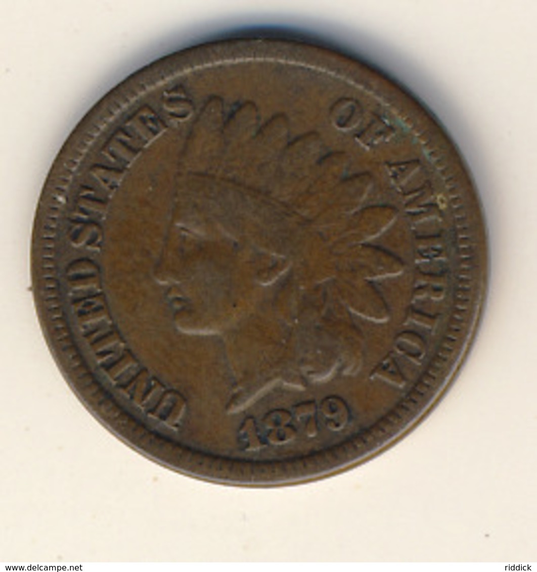 1879 Indian Head Cent Très Belle - 1859-1909: Indian Head