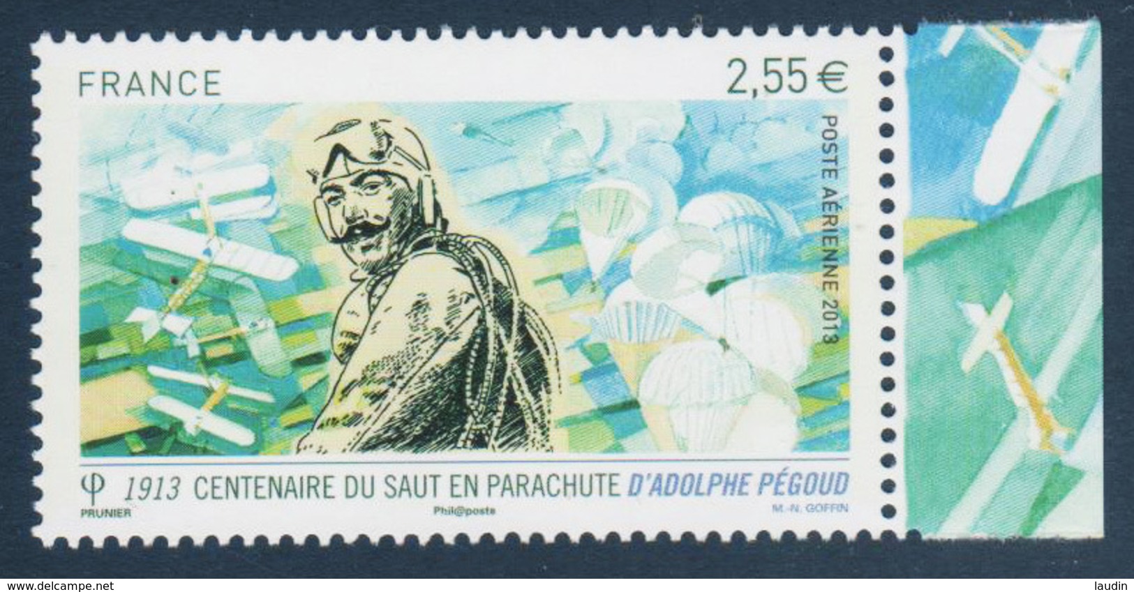 Poste Aérienne N° 76 A , Adolphe Pégoud , Provenant De La Feuille De 10 Timbres , Port Gratuit - 1960-.... Mint/hinged