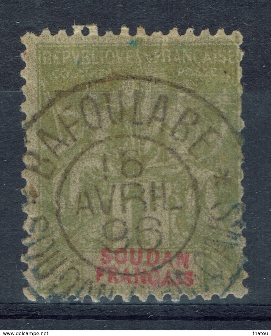 French Soudan, "Groupe" 1f., 1901, VFU Superb And Scarce Postmark "BAFOULABE" - Used Stamps