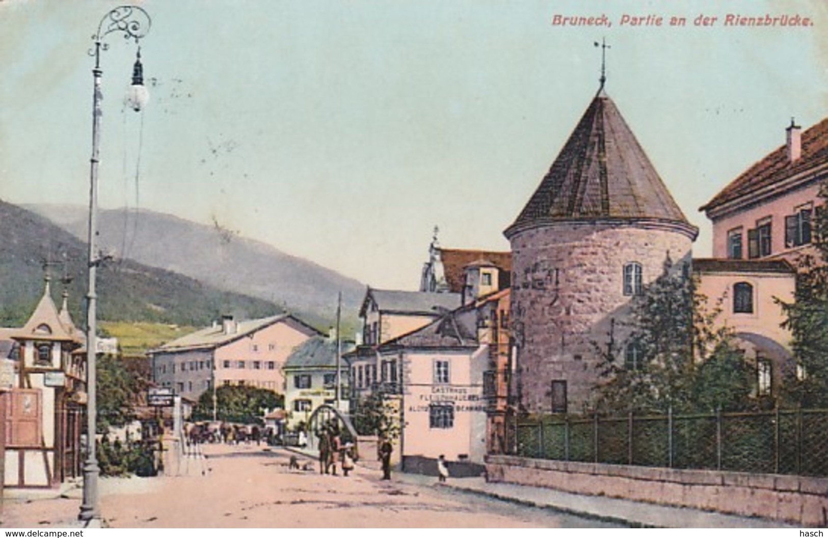 2511236Bruneck, Partie An Der Rienzbrücke 1910 (sehe Ecken) - Autres & Non Classés