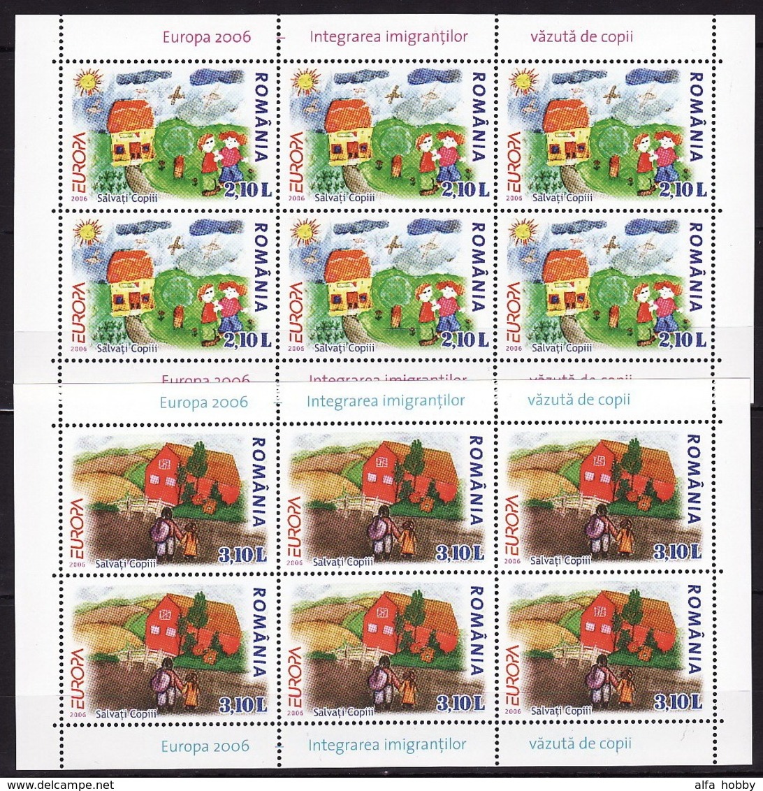 Romania, 2006, Europe, Europa Integration, 2 Minisheets - 2006