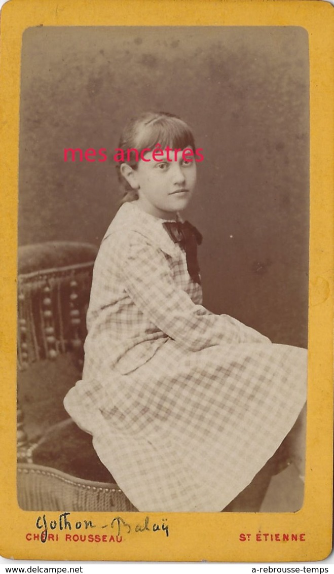 CDV  Demoiselle BALAY Future épouse GOCHON -photo  Chéri Rousseau à Saint Etienne - Anciennes (Av. 1900)