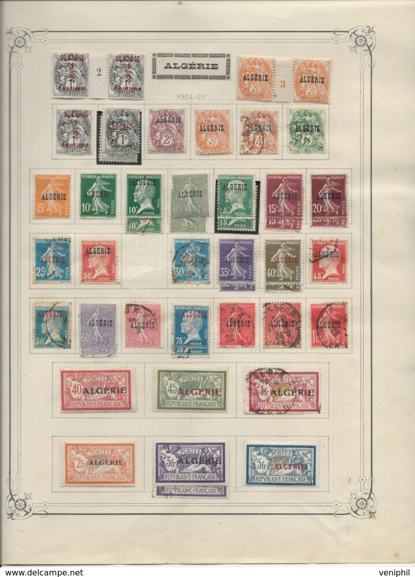 ALGERIE - RESTE DE COLLECTION NEUF ET OBLITERE N° 1 A 33 -ANNEE 1924 A 1925 - Unused Stamps
